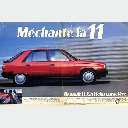 Pub Origine Renault 11 Turbo - 1986