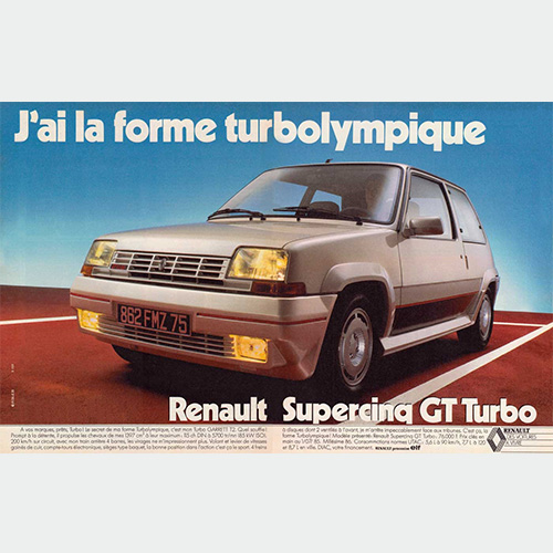 Pub Origine Renault Super 5 GT Turbo - 1986