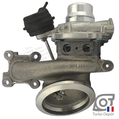 Turbo TR20521P pour CONTINENTAL 2800013014380 et GARRETT 918176-5001Y, face 1 sur FORD FIESTA (2017 à 2023) ESSENCE 1.0 EcoBoost 95/125/155cv, FORD FOCUS (2018 à ce jour) ESSENCE 1.0 EcoBoost 100/125cv, FORD PUMA (2019 à ce jour) ESSENCE 1.0 EcoBoost 95/100/125cv, 2220961, 2291713, H6BG6K682AC, H6BG-6K682-AC, H6BG6K682AD, H6BG-6K682-AD