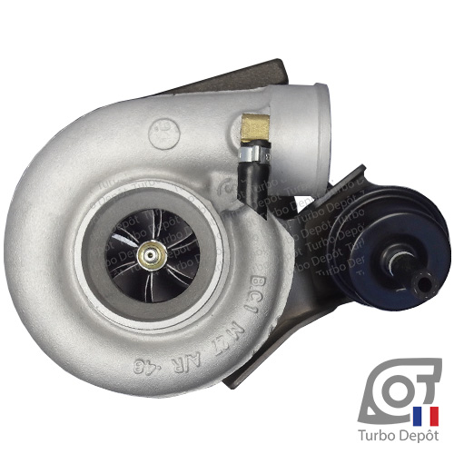 Turbo TR10017Z pour GARRETT 465941, 452022, face 1, sur NISSAN PATROL GR type Y60 (1988-1997) DIESEL 2.8 TD 116cv
