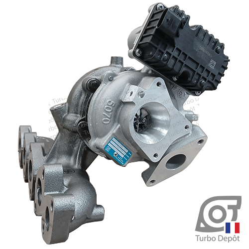 Turbo TR11557U pour BORGWARNER 1635-970-0028, face 1 sur HYUNDAI i30 (2017 à ce jour), i40 (2011 à ce jour), KONA (2017 à 2023), TUCSON (2015 à 2021) DIESEL 1.6 CRDi 95/110/115cv et KIA CEED (2018 à ce jour), KIA SPORTAGE (2016 à 2021), KIA STONIC (2018 à ce jour) DIESEL 1.6 CRDi 115cv, 28231-2U010, 282312U010